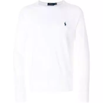 Polo Ralph Lauren Logo Вышитый однотонный пуловер свитшот Мужская толстовка Белый 710644952011-011 L
