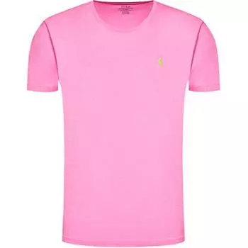 Polo Ralph Lauren Logo Вышитый Повседневный Круглый вырез с коротким рукавом Футболка Мужская Футболка Розовая 710671438-219 XL