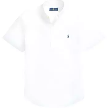 Polo Ralph Lauren Logo Вышитый свободный крой Прямой покрой Рубашка поло с коротким рукавом Мужские рубашки поло Белые MNPOWOV1N820332-100 M