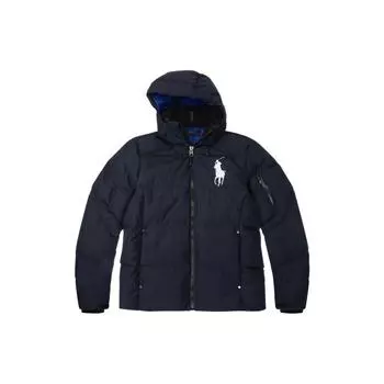 Polo Ralph Lauren Logo Вышитый теплый капюшон с застежкой-молнией и длинными рукавами пуховик мужские куртки темно-синие MNPOOTW16020054-410 S