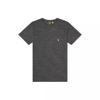 Polo Ralph Lauren Логотип Круглый вырез Прямой крой Футболка с коротким рукавом Мужской Топы Серый 710704248-108 L