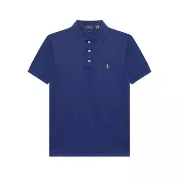 Polo Ralph Lauren Логотип Печать Пуговиц Рубашка Поло Мужские Рубашки Поло Темно-Синий 710704319-125 S