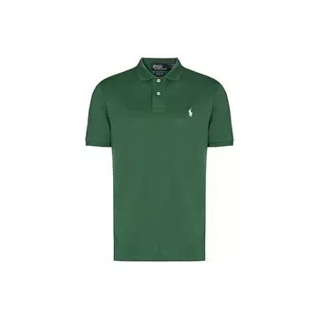 Polo Ralph Lauren Логотип Вышитый Узор Пуловер Рубашка Поло с Коротким Рукавом Мужские Рубашки Поло Зеленый 710804077-002 XL