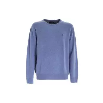 Polo Ralph Lauren логотип вышитый однотонный круглый вырез длинный рукав толстовка мужская толстовка синяя 710667378-015 M