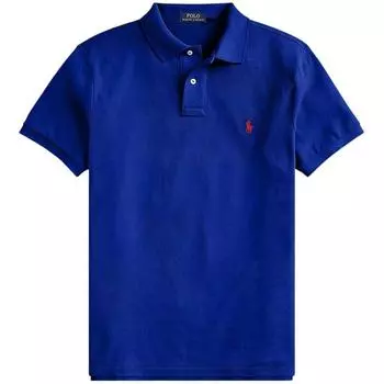 Polo Ralph Lauren логотип вышитый рубашка поло мужские топы синий 710782592-010 S