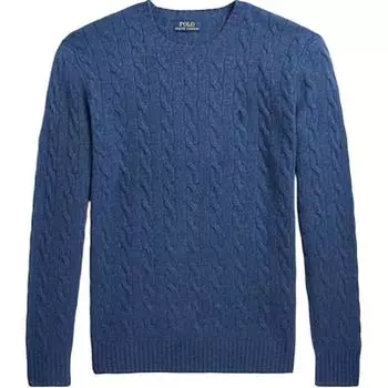 Polo Ralph Lauren Маленький логотип пони вышитый витой вязки свитер мужской свитер небесно-голубой MNPOSWE16810385B28 XL