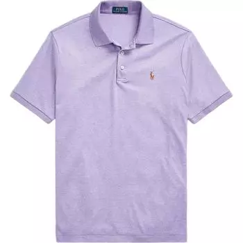 Polo Ralph Lauren Маленький Пони Вышитый Повседневный Slim Fit Рубашка Поло с Коротким Рукавом Мужские Топы Сиреневый MNPOKNI1N821143-500 L
