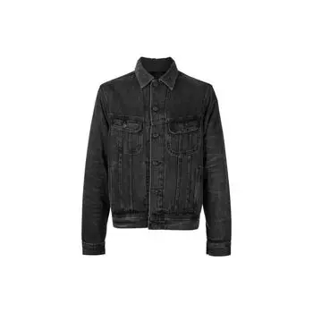 Polo Ralph Lauren однобортная однотонная джинсовая куртка с длинным рукавом и воротником-поло, мужские куртки, черный цвет 710878854-001 S