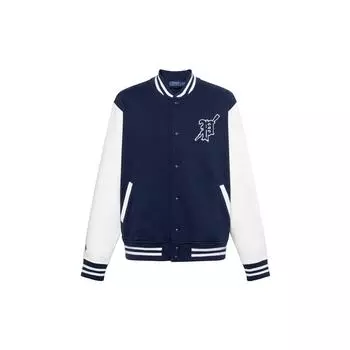 Polo Ralph Lauren однобортная повседневная куртка с длинным рукавом в полоску с принтом Мужские куртки Синий 710917913-002 L