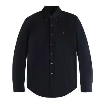 Polo Ralph Lauren однобортная рубашка с длинным рукавом и вышивкой Pony, мужские рубашки черного цвета MNPOWOV16810506-B10 M