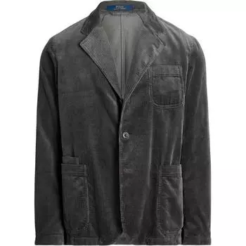 Polo Ralph Lauren однобортный пиджак с длинным рукавом из вельвета с лацканами, мужские куртки, серый MNPOSPC27620316-020 XL