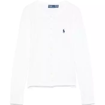 Polo Ralph Lauren однобортный свитер с длинным рукавом, женский свитер, белый 211941175-004 M