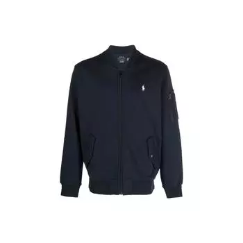 Polo Ralph Lauren однотонная бейсбольная куртка с длинным рукавом, мужские куртки, темно-синие 710881521-003 S