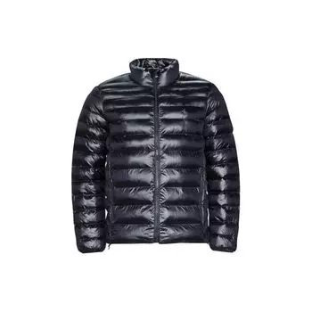 Polo Ralph Lauren однотонная блестящая хлопковая куртка с воротником-стойкой и застежкой-молнией, длинный рукав, мужские куртки, темно-синие 710877572-001 L