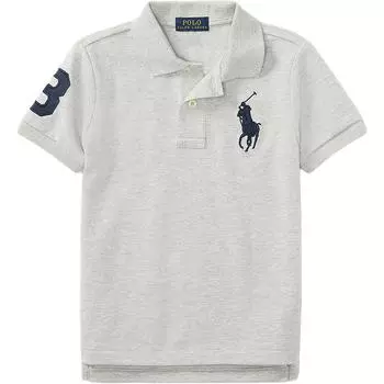 Polo Ralph Lauren однотонная футболка-поло с коротким рукавом и логотипом, детские топы, серые CWPOKNIBN810109-D86 L