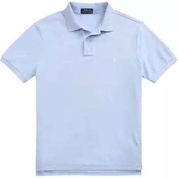 Polo Ralph Lauren Однотонная футболка-поло Slim Fit с логотипом Мужские топы Светло-голубой 710680784-425 M