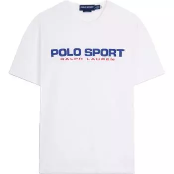Polo Ralph Lauren однотонная футболка с буквенным принтом из хлопка и короткими рукавами, мужские топы, белые MNPOTSH1N822510-100 XL