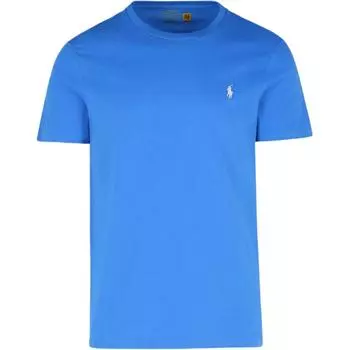 Polo Ralph Lauren Однотонная футболка с круглым вырезом и коротким рукавом Мужские топы Синий 710671438-411 M