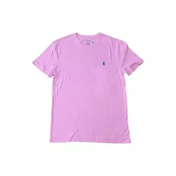 Polo Ralph Lauren однотонная футболка с вышитым пони-орнаментом, повседневная футболка с коротким рукавом, мужская футболка, розовая 710938686-003 S