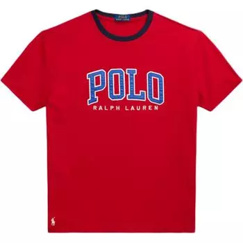 Polo Ralph Lauren Однотонная футболка с вышивкой буквы Мужские топы MNPOTSH1N822708-600 S