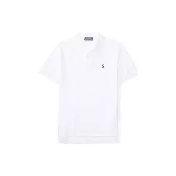 Polo Ralph Lauren Однотонная хлопковая рубашка поло с вышивкой логотипа, с коротким рукавом, детские топы, белый CWPOKNIYN820136-100 XL