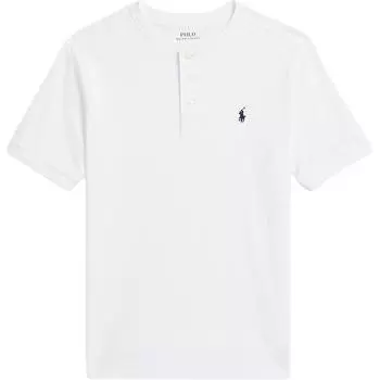 Polo Ralph Lauren однотонная хлопковая трикотажная футболка детские топы белые 323925323-005 M