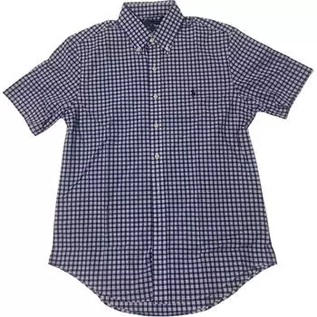 Polo Ralph Lauren Однотонная клетчатая повседневная рубашка Мужские рубашки Синий 710841436-001 S