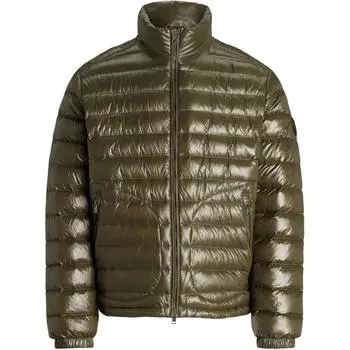 Polo Ralph Lauren Однотонная куртка пуховик с воротником на молнии и длинным рукавом Мужская верхняя одежда Оливковый 710938678-003 L