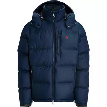 Polo Ralph Lauren Однотонная куртка пуховик с капюшоном на молнии с длинным рукавом Мужская верхняя одежда 710968278-003 XS
