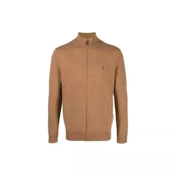 Polo Ralph Lauren однотонная куртка с воротником-стойкой и застежкой-молнией, длинный рукав, мужские куртки, коричневый цвет 710876719-004 S