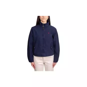 Polo Ralph Lauren однотонная куртка с воротником-стойкой и застежкой-молнией, длинные рукава, женские куртки, синий цвет 211936442-004 XS