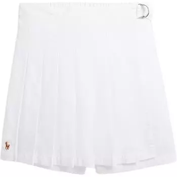 Polo Ralph Lauren Однотонная плиссированная юбка-шорты из жатой ткани для детей Белый 100045144 XL