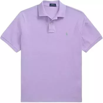 Polo Ralph Lauren Однотонная приталенная рубашка поло с коротким рукавом Мужские топы Фиолетовый 710680784-423 L