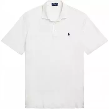 Polo Ralph Lauren однотонная рубашка поло с вышитым логотипом мужская белая 710933390-006 S