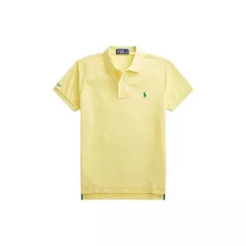 Polo Ralph Lauren однотонная рубашка поло с коротким рукавом и минималистичным логотипом, женские топы, желтый WMPOKNINCU20135-700 S