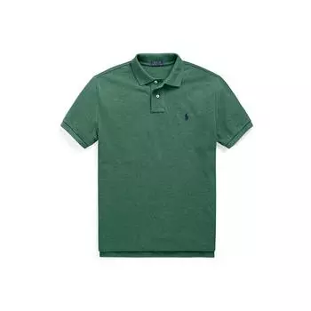 Polo Ralph Lauren однотонная рубашка поло с вышитым маленьким пони, облегающая, с коротким рукавом, мужские топы, темно-зеленый MNPOKNI1N821505-300 S