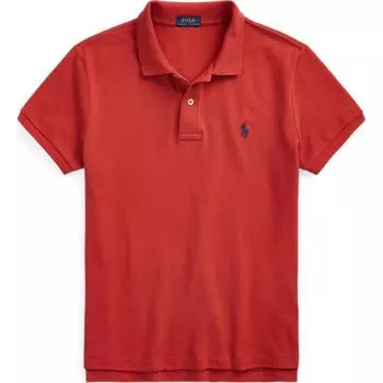 Polo Ralph Lauren однотонная рубашка поло с вышитым логотипом с коротким рукавом, женские топы 211569958-026 XS