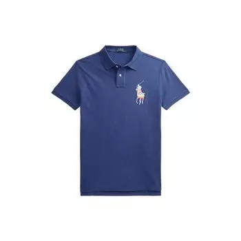Polo Ralph Lauren однотонная рубашка поло с коротким рукавом мужская, темно-синяя MNPOKNI1N821572-410 XS