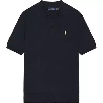 Polo Ralph Lauren однотонная рубашка поло с коротким рукавом и вышивкой Pony, мужские топы, темно-синего цвета 710950158-001 XXL