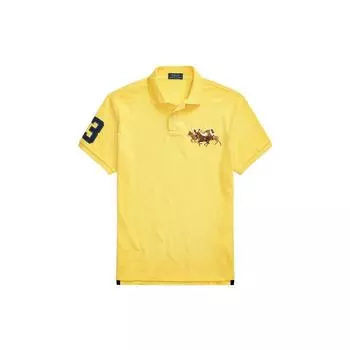 Polo Ralph Lauren однотонная рубашка поло с коротким рукавом и вышитым логотипом, мужская желтая MNPOKNI1N821568 XS