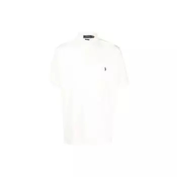 Polo Ralph Lauren однотонная рубашка поло с коротким рукавом и воротником-поло для мужчин, кремовая 710860390-002 XXL
