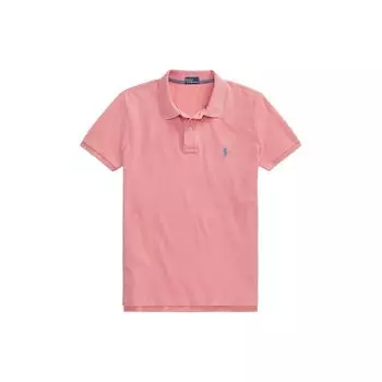 Polo Ralph Lauren однотонная рубашка поло с вышитым логотипом с коротким рукавом, женские топы розового цвета WMPOKNINB920163-670 XS