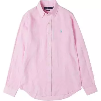 Polo Ralph Lauren однотонная рубашка поло с вышитым логотипом, мужские рубашки розового цвета 710937402-007 S