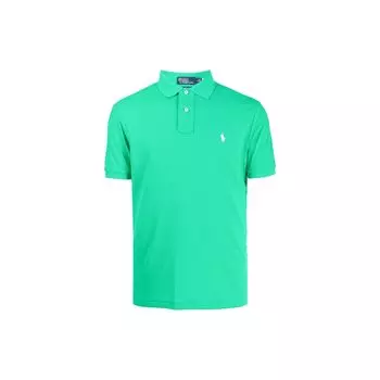 Polo Ralph Lauren однотонная рубашка поло с вышитым логотипом мужская зеленая 710804077-032 XS