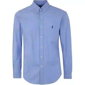 Polo Ralph Lauren однотонная рубашка с заостренным воротником и длинными рукавами на пуговицах мужские рубашки темно-синего цвета 710829424-011 XXL