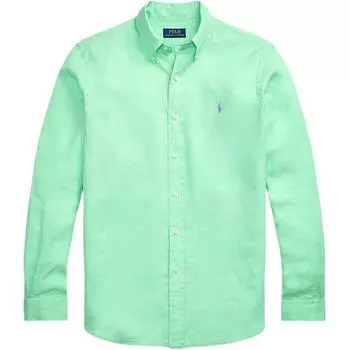 Polo Ralph Lauren Однотонная рубашка свободного кроя с длинным рукавом для мужчин рубашки Светло-зеленый MNPOWOV16824246-400 S