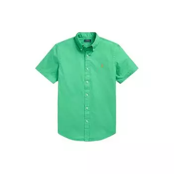 Polo Ralph Lauren однотонная свободная рубашка с короткими рукавами и вышивкой Pony, мужские рубашки зеленого цвета MNPOWOV1N820744-300 S