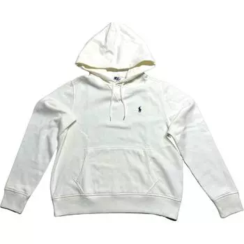 Polo Ralph Lauren Однотонная толстовка из флиса с капюшоном и вышивкой логотипа пони, с длинными рукавами, женская, белая, 211817657-002 L