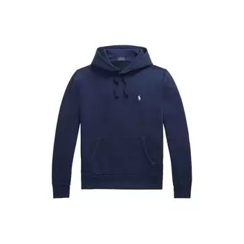 Polo Ralph Lauren однотонная толстовка с капюшоном с вышитым маленьким пони, мужская толстовка с капюшоном, темно-синяя 710916690-018 M
