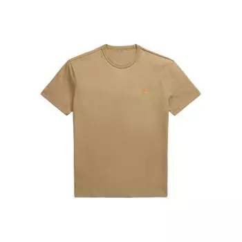 Polo Ralph Lauren однотонная трикотажная футболка с вышитым логотипом, круглым вырезом и коротким рукавом, мужские топы цвета хаки MNPOTSH1N822165-250 L